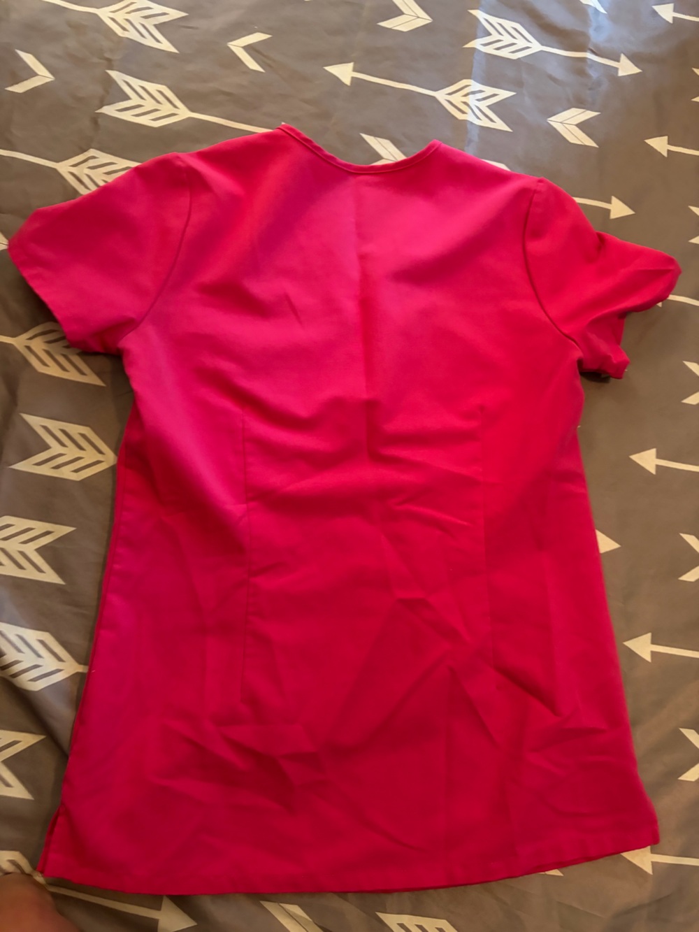 Figs Short Sleeve Women's Top in shocking pink